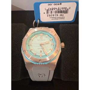 TechnoMarine Manta Ray Teal Dial Rose Silver Stainless Steel Watch TM-416052